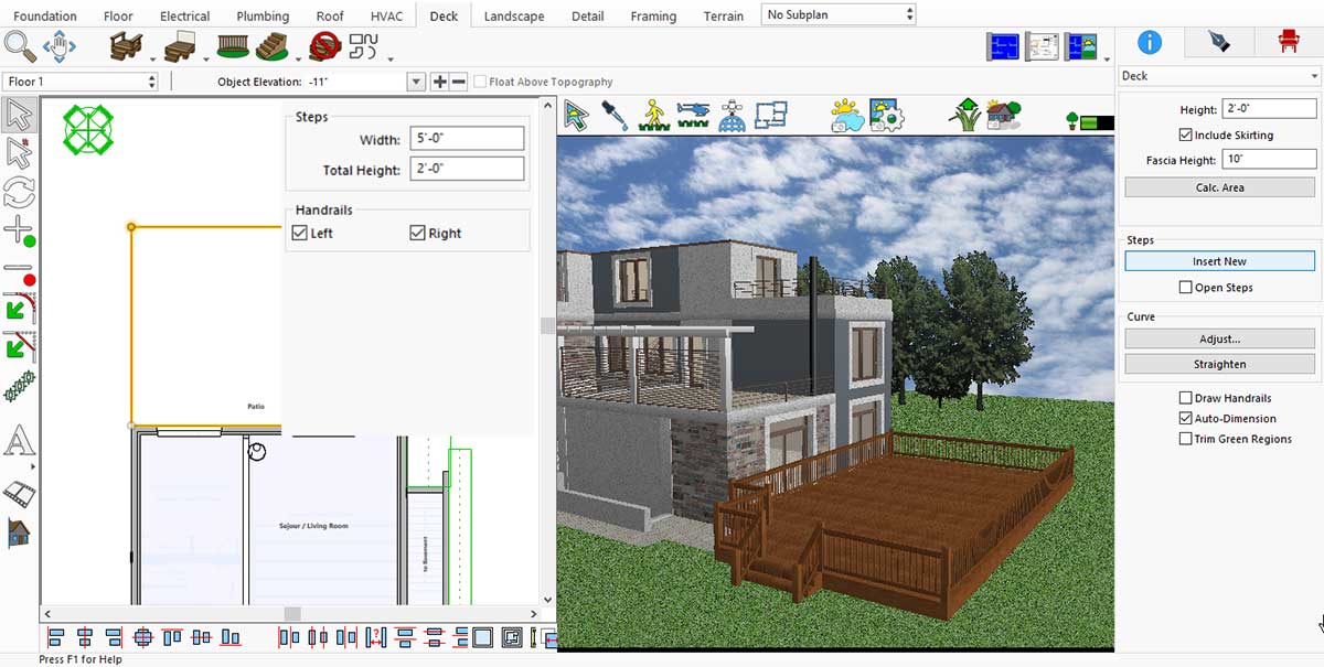 Adding steps and railings to deck