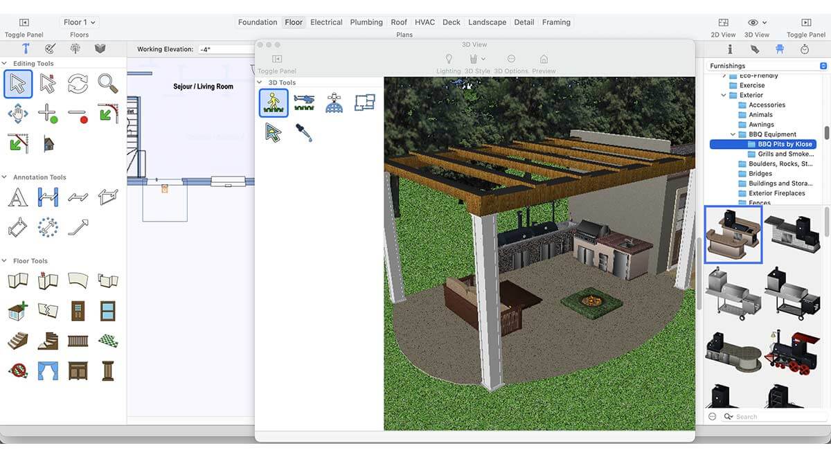 Ground Fill Region tool inside workspace