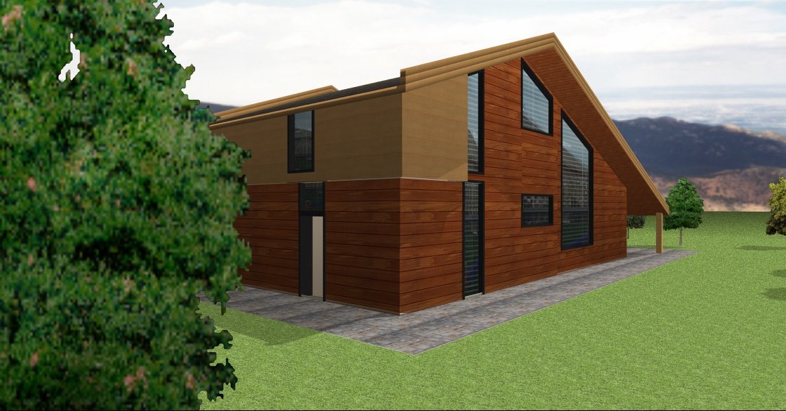 How to draw a wooden mountain chalet with Architect 3D